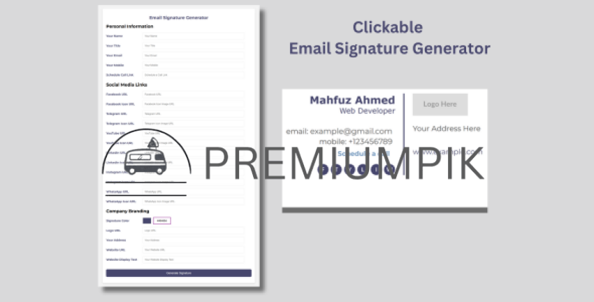 Clickable Email Signature Generator