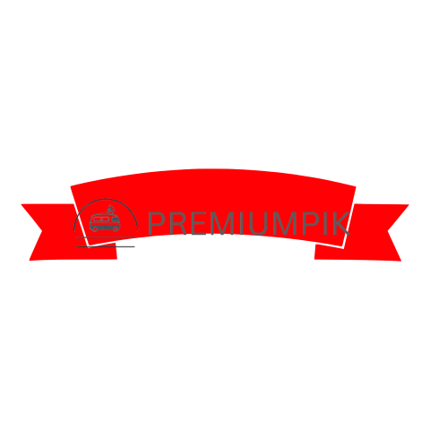 Classic Red Ribbon Banner for Design