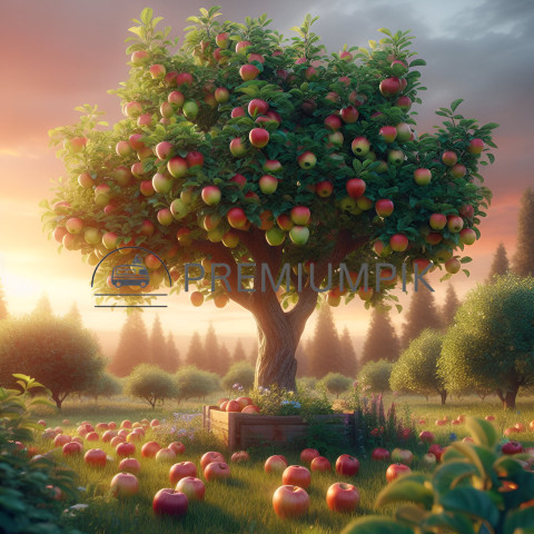 Apple tree ai generated Image