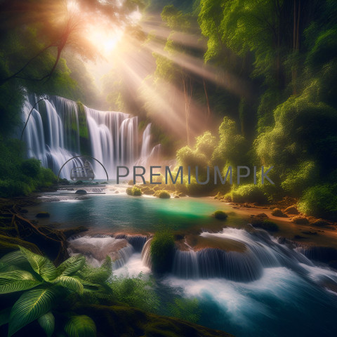 waterfall image ai