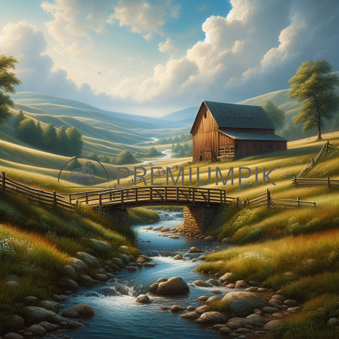 village mountain waterfall
